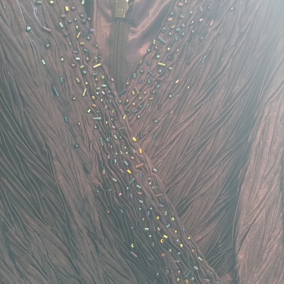 NWT SZ 4XL GORGEOUS DARK BLUE BEADADED FORMAL WITH JACKET - Picture 8 of 9